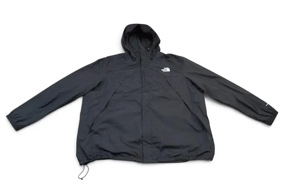 The North Face Jacket Mens 3XL Black DryVent Hooded Waterproof Full Zip Rain